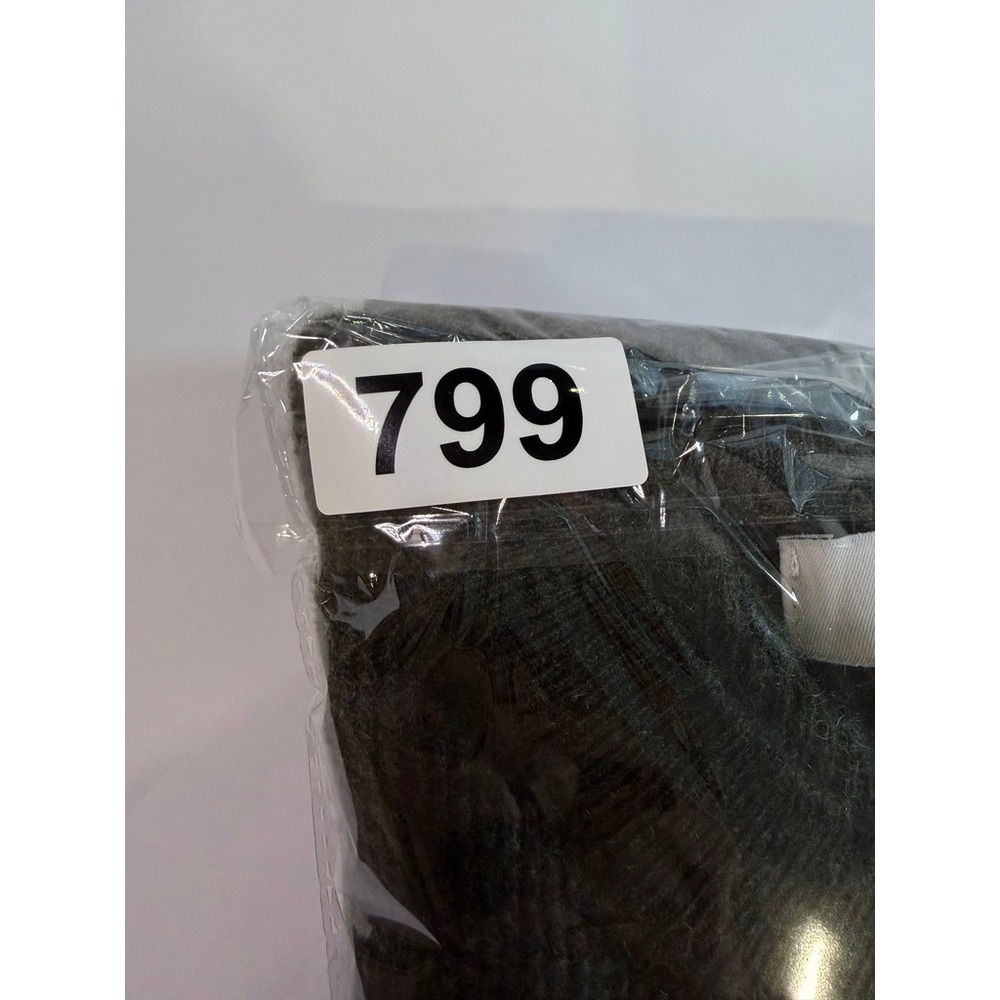 Magaschoni Henley Sweater Women Large Olive Green 100% Cashmere Ribbed Knit - Picture 8 of 8